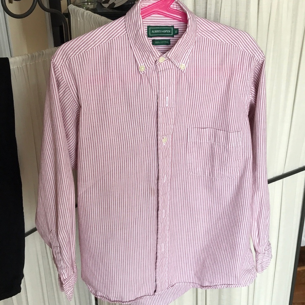 Italian seersucker boys shirt